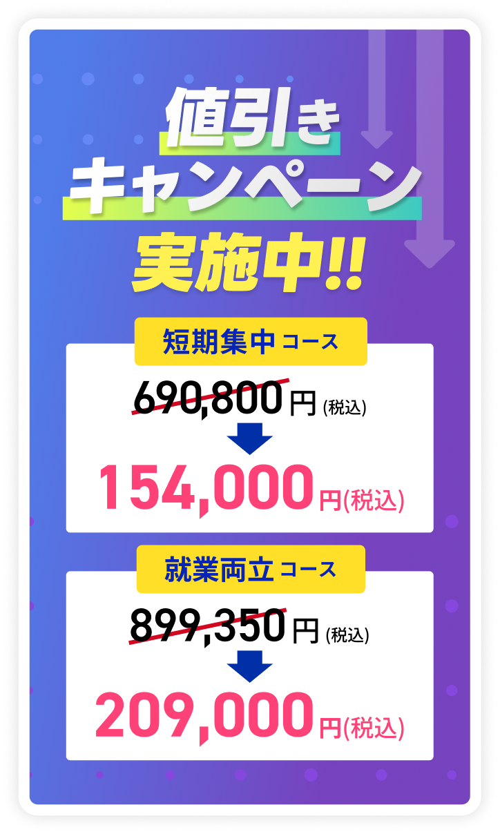 給付金制度利用で受講料最大80%キャッシュバック！